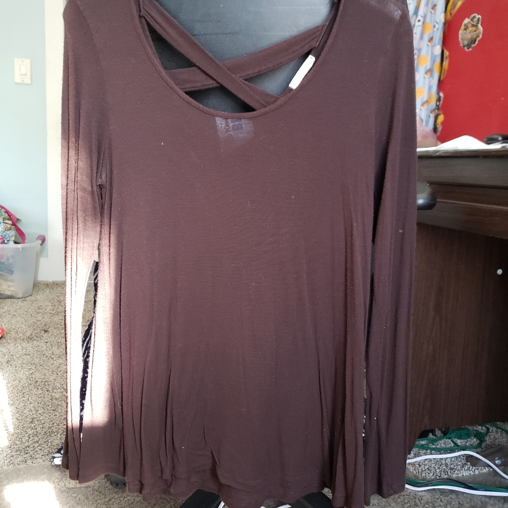 Brown dress shirt